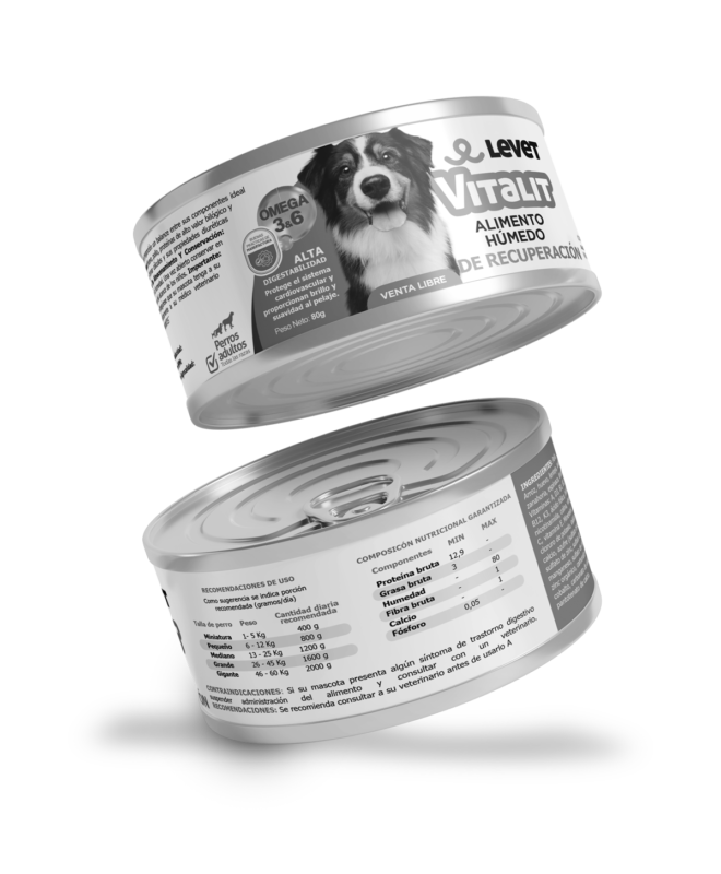 Vitalit - Alimento húmedo para perros adultos en recuperación Levet